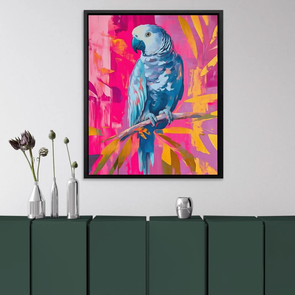 Feathers &amp; Magenta - Luxury Wall Art