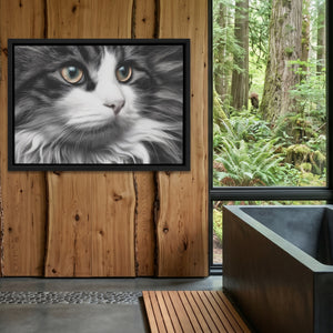 Feline Amber Gaze — Feline Amber Gaze Outdoor Bathroom Log Land 229