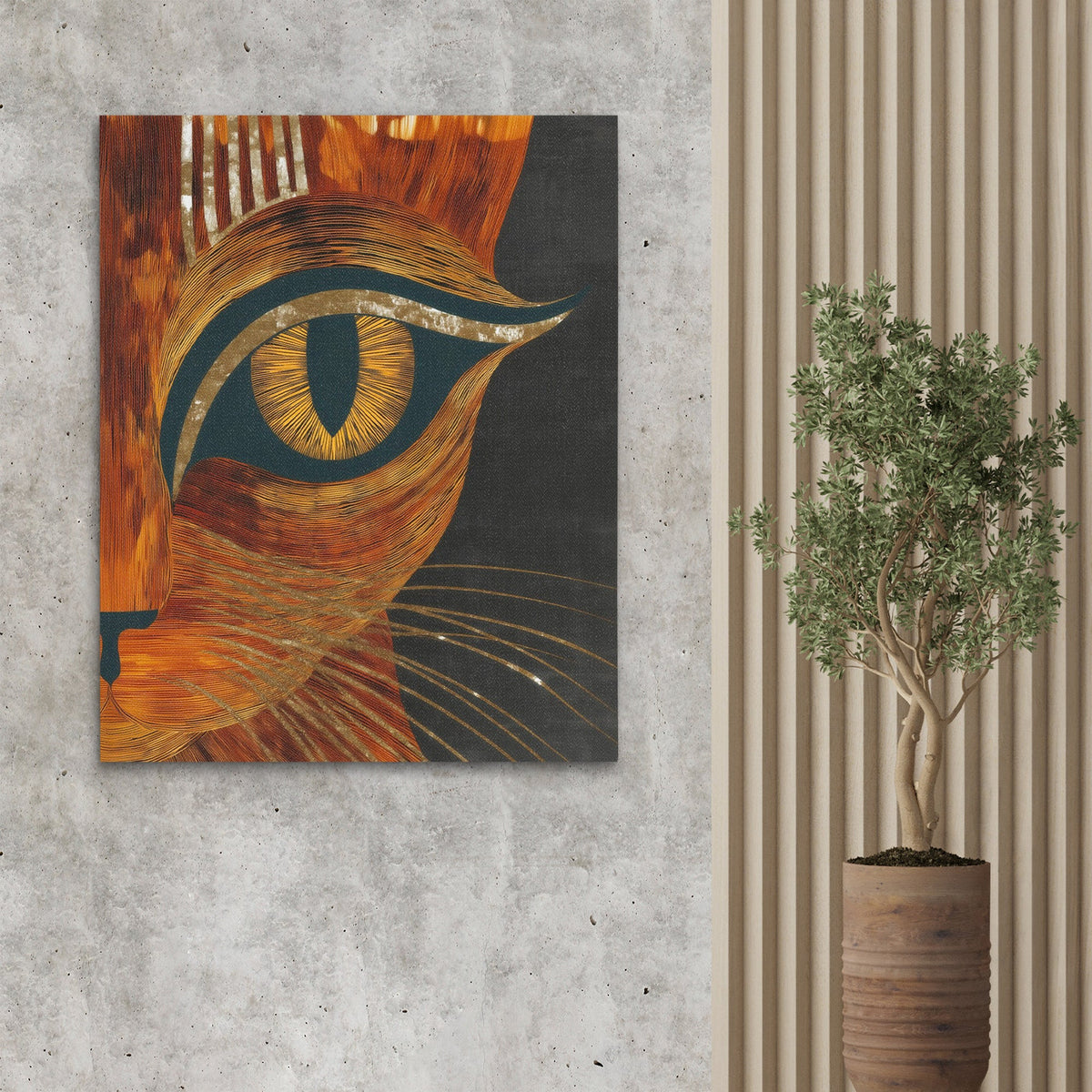 Feline Amber Oracle II - Luxury Wall Art