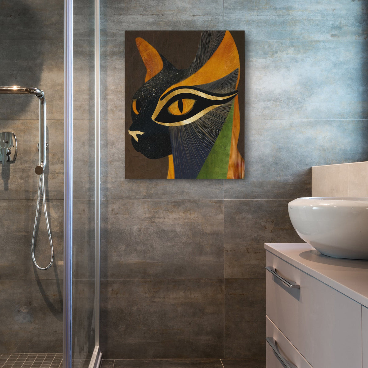 Feline Ceremonial Mask - Luxury Wall Art