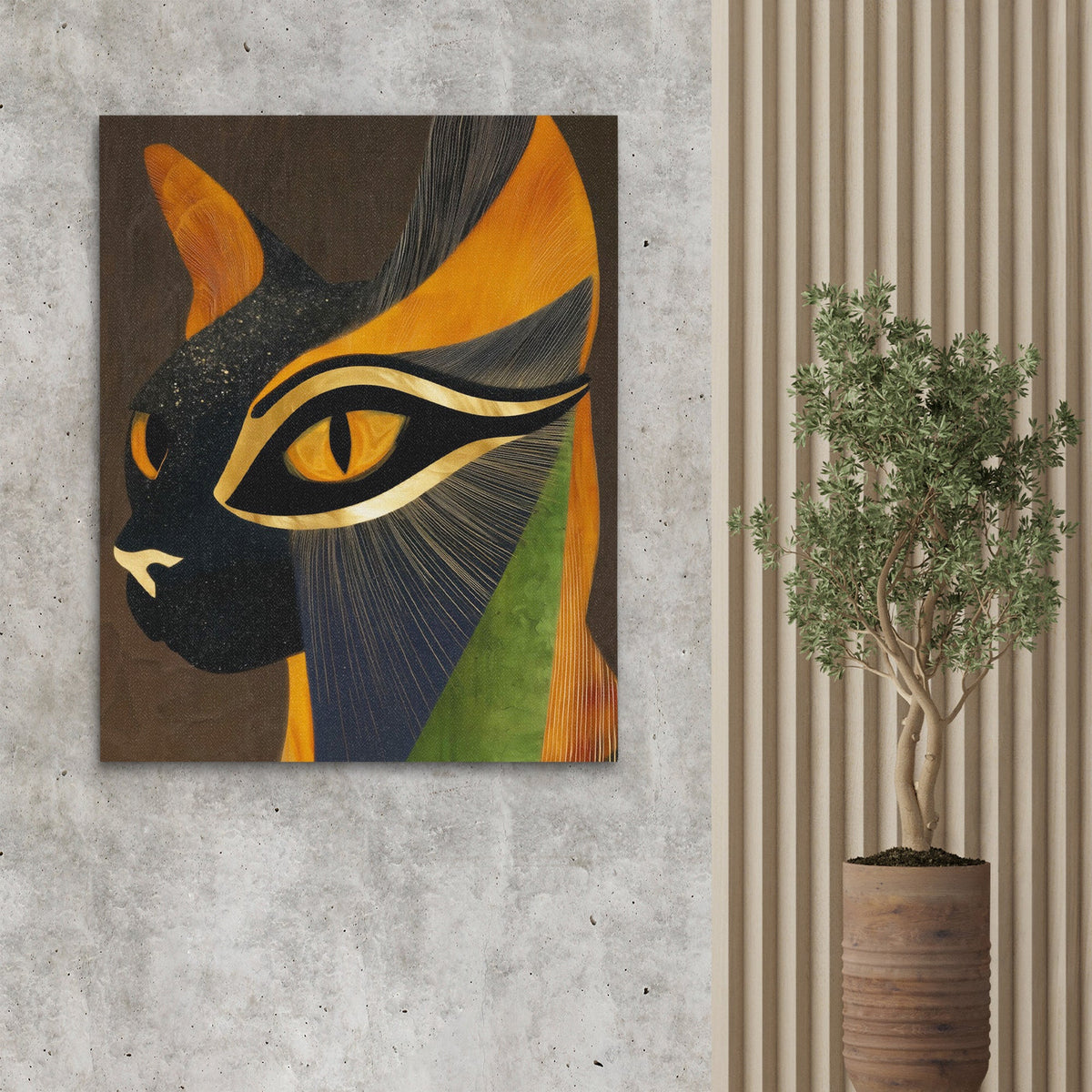 Feline Ceremonial Mask - Luxury Wall Art