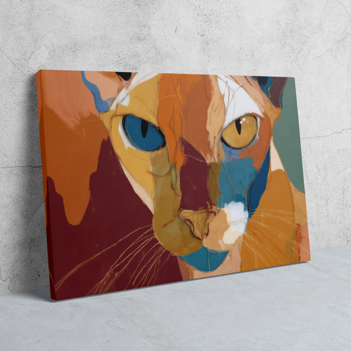 Feline Dual Eyes - Luxury Wall Art