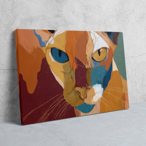 Feline Dual Eyes - Luxury Wall Art