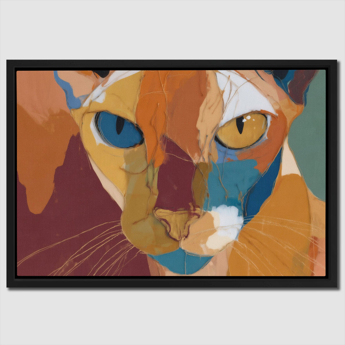 Feline Dual Eyes - Luxury Wall Art