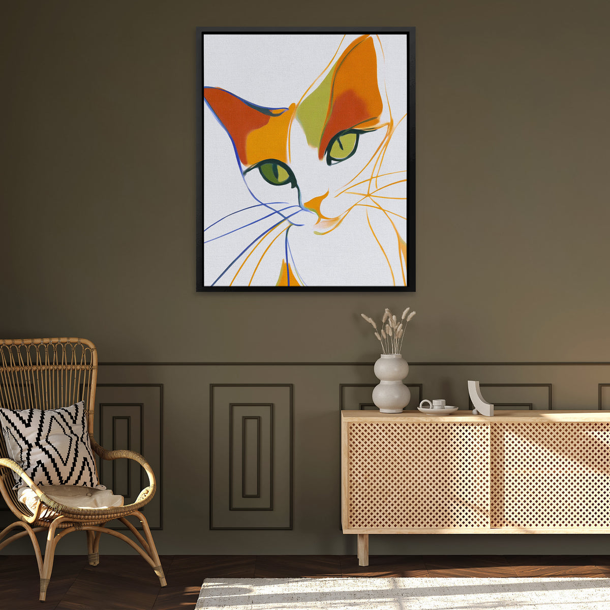 Feline Electric Storm - Luxury Wall Art