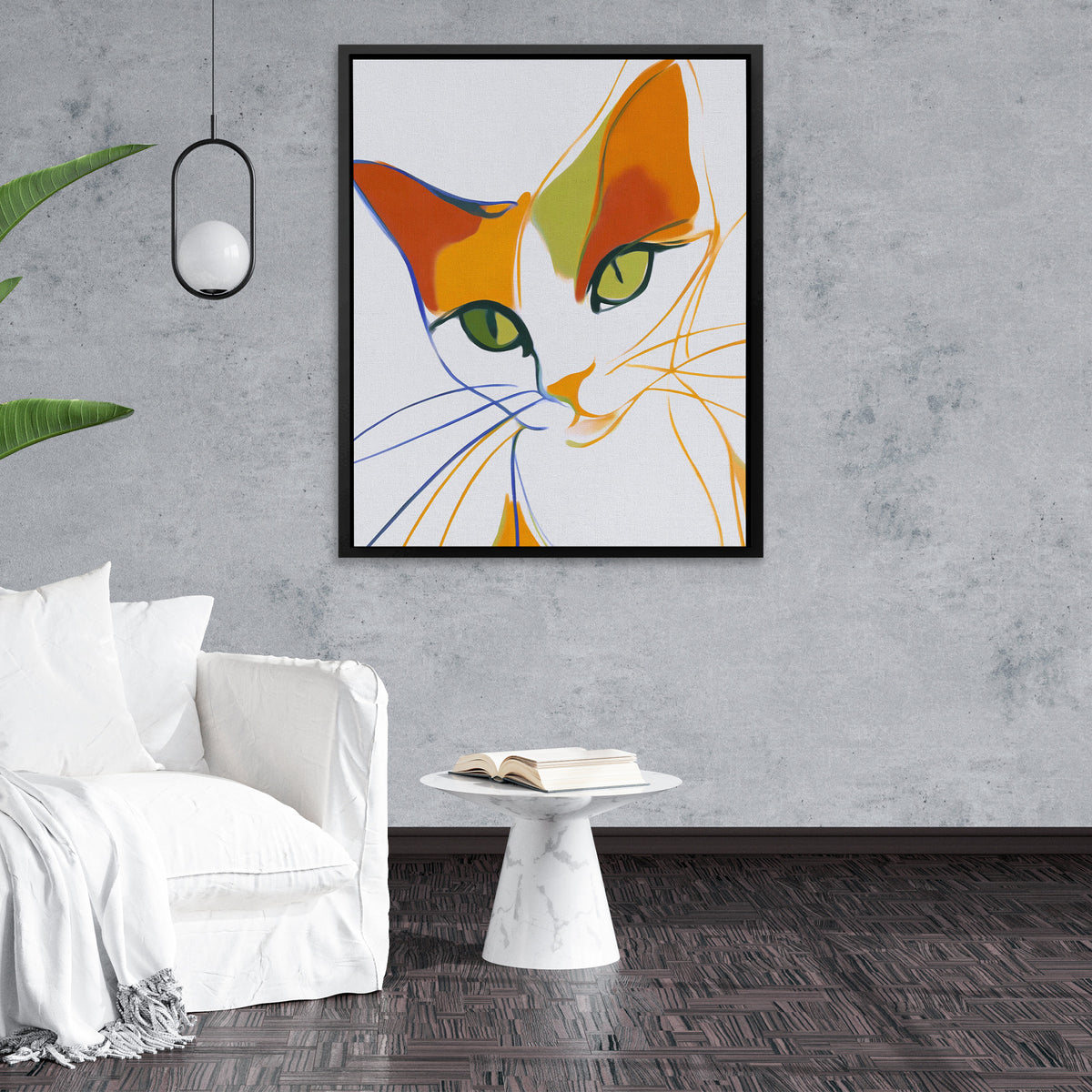 Feline Electric Storm - Luxury Wall Art