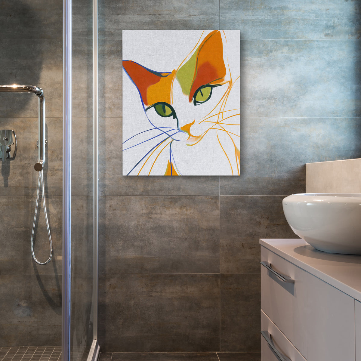Feline Electric Storm - Luxury Wall Art