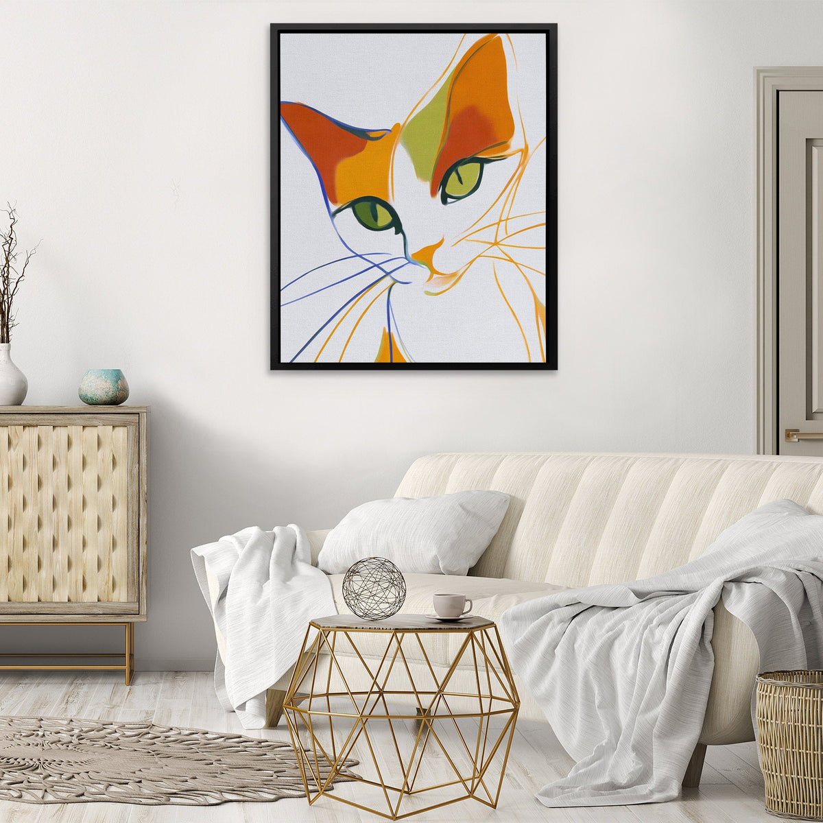 Feline Electric Storm - Luxury Wall Art