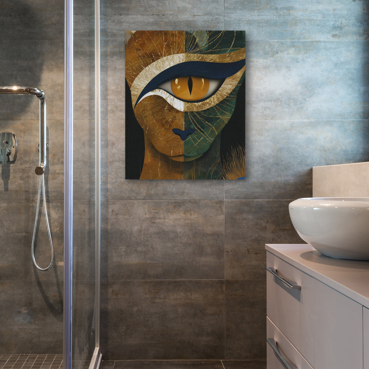 Feline Feather Fusion - Luxury Wall Art