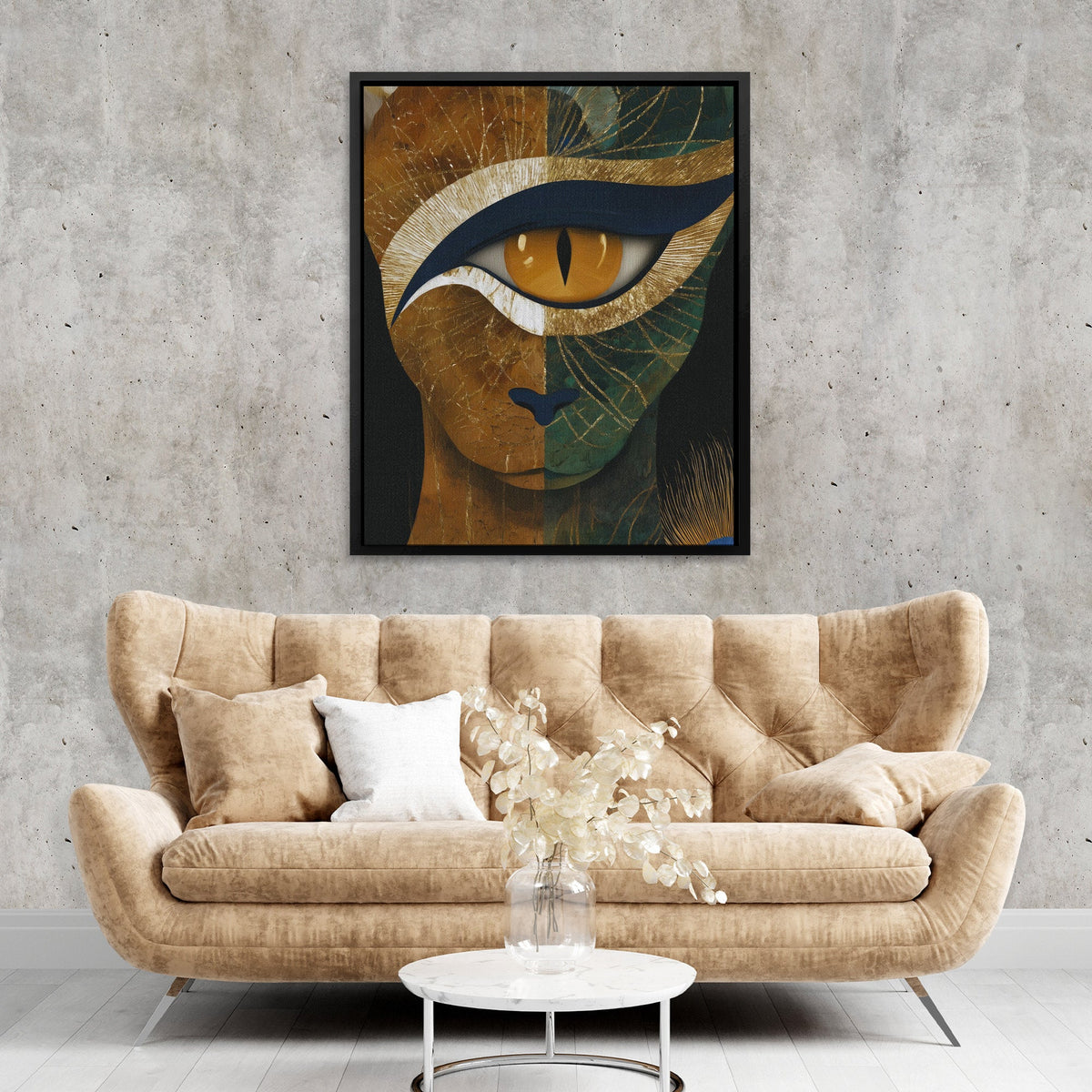 Feline Feather Fusion - Luxury Wall Art