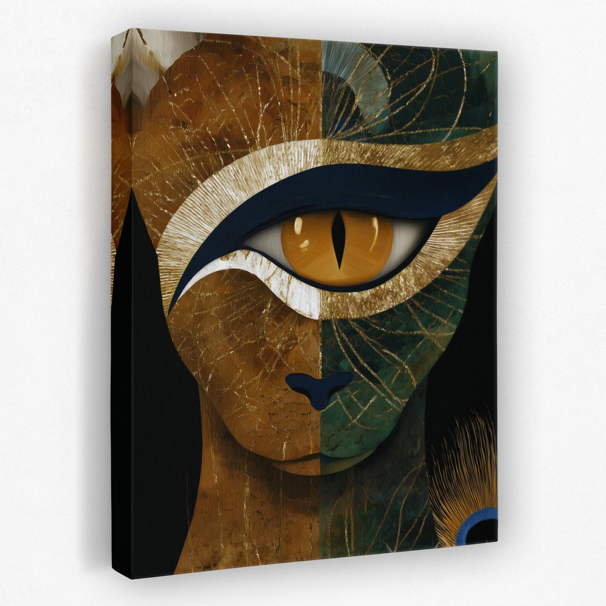 Feline Feather Fusion - Luxury Wall Art