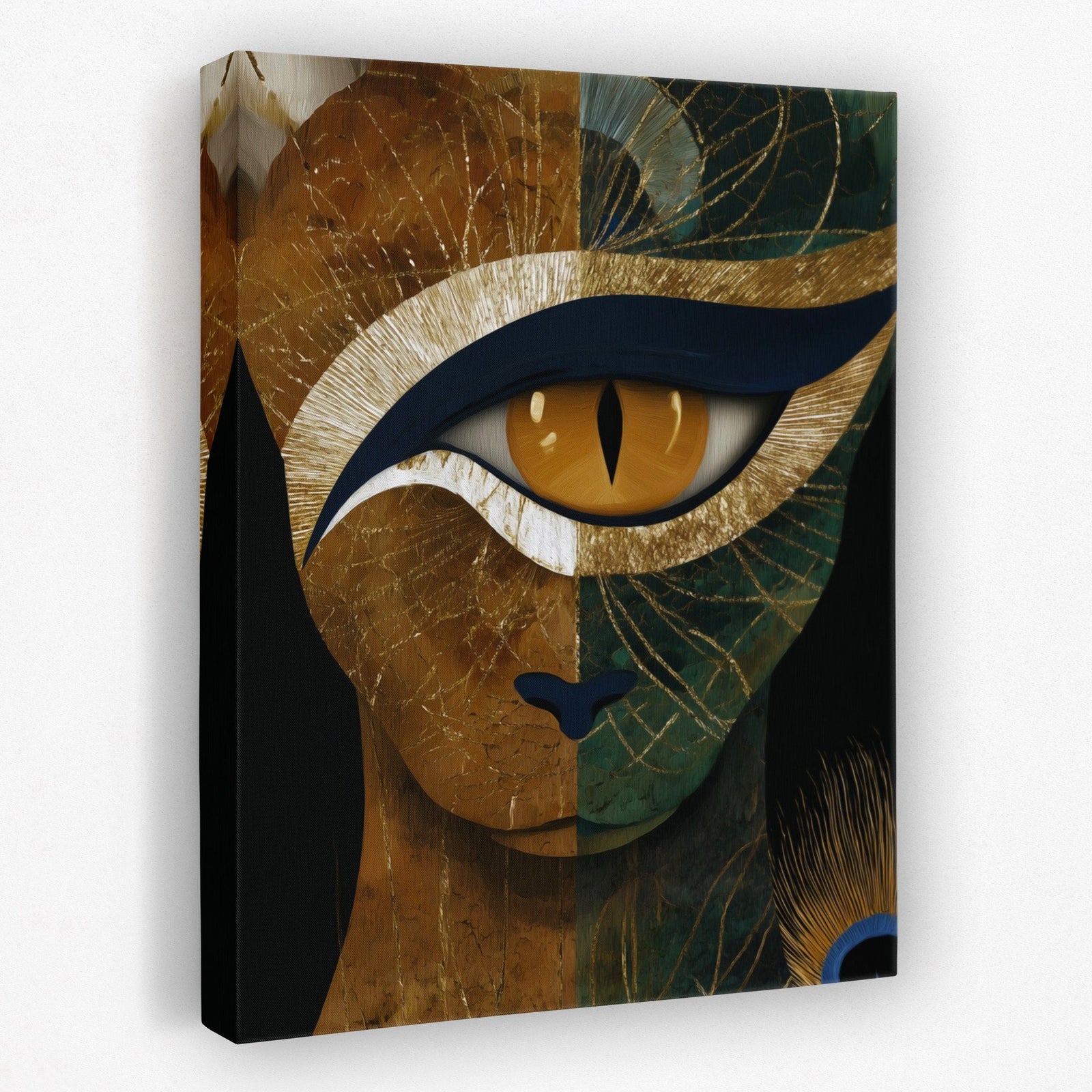 Feline Feather Fusion - Luxury Wall Art