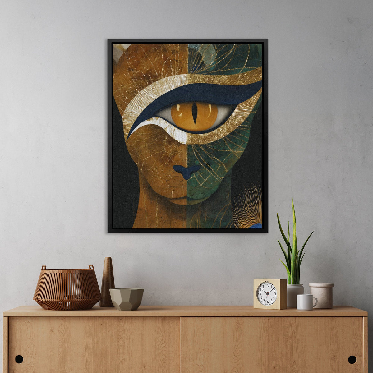 Feline Feather Fusion - Luxury Wall Art