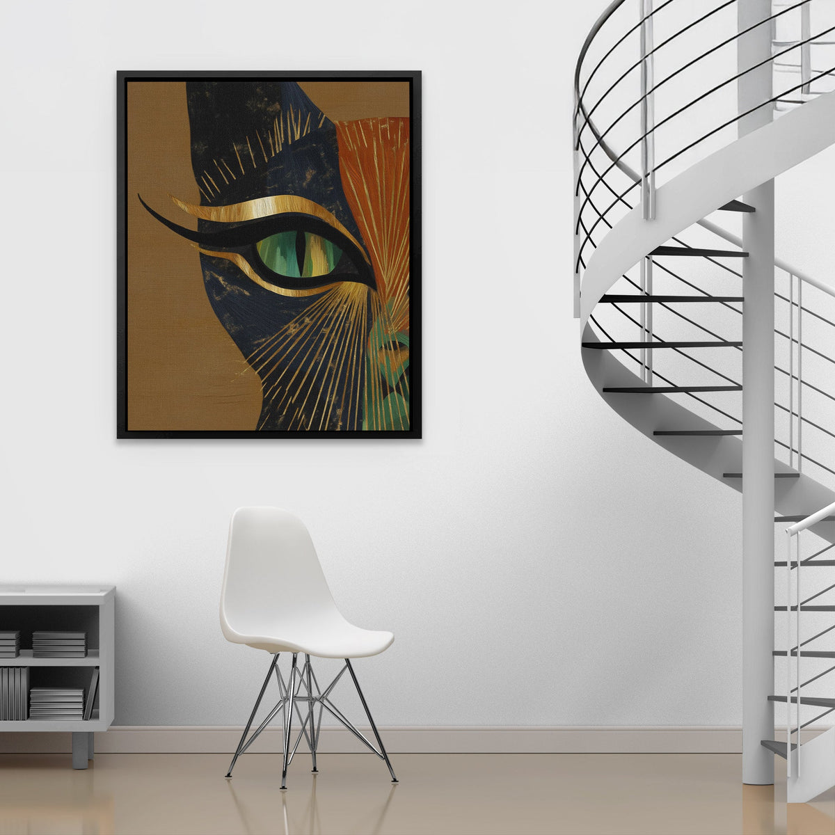 Feline Fire Eye - Luxury Wall Art