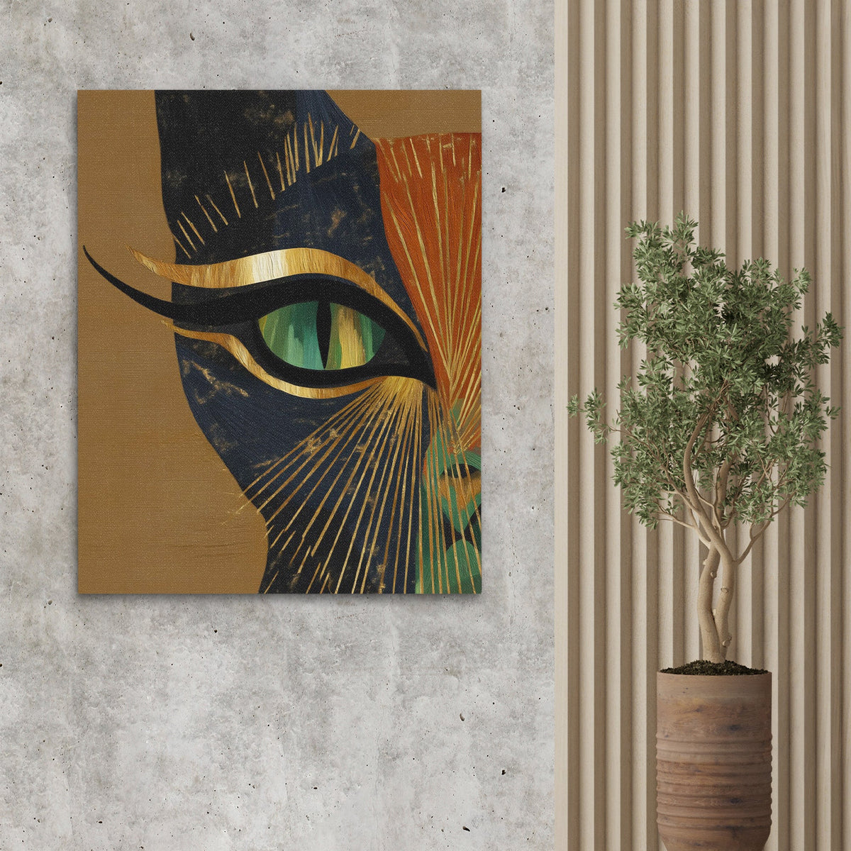Feline Fire Eye - Luxury Wall Art
