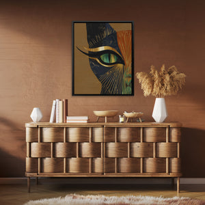 Feline Fire Eye - Luxury Wall Art