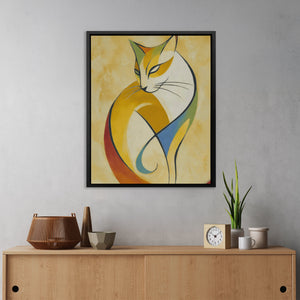 Feline Geometric Meditation - Luxury Wall Art