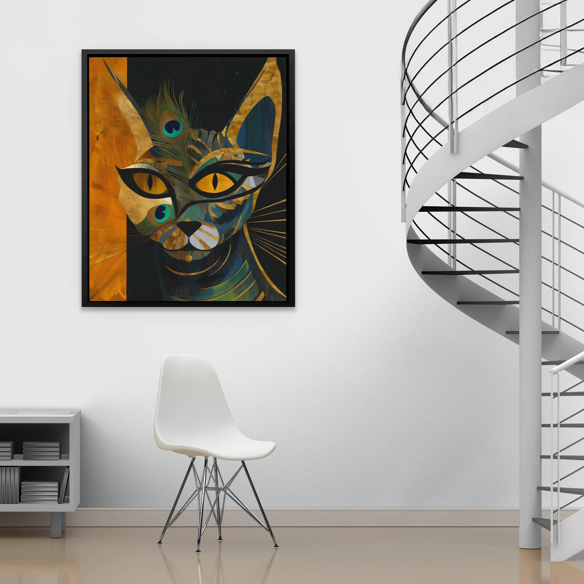 Feline Peacock Fusion - Luxury Wall Art