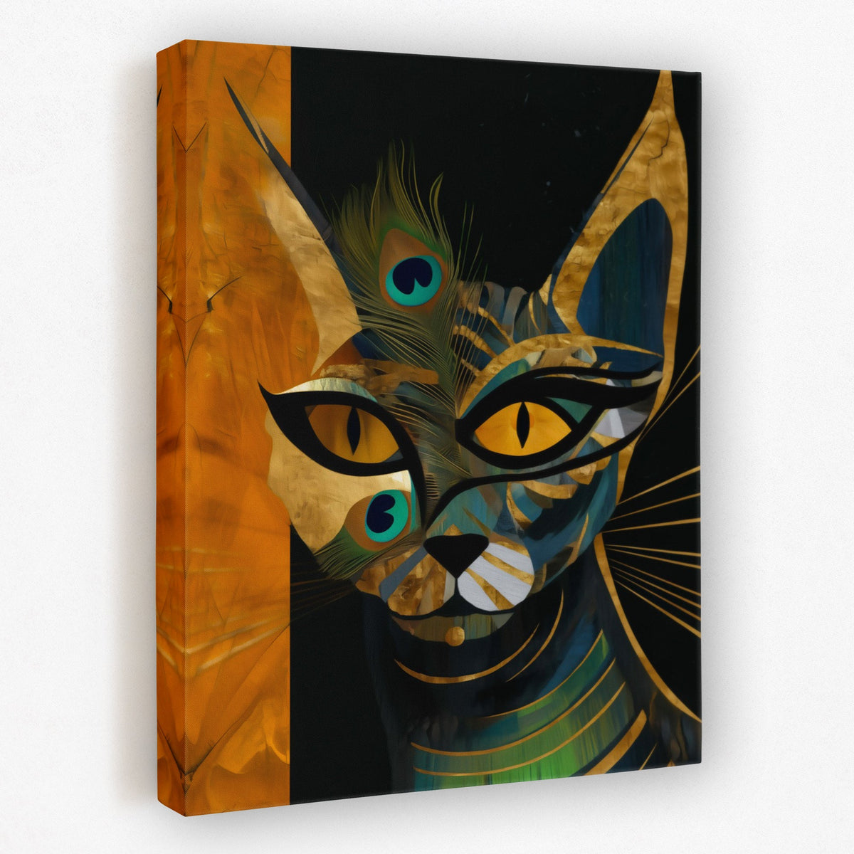 Feline Peacock Fusion - Luxury Wall Art
