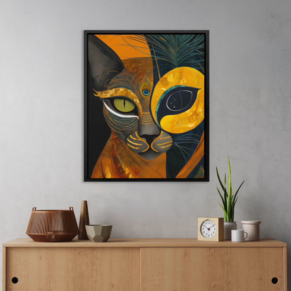 Feline Plume Fusion - Luxury Wall Art