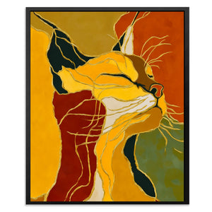Feline String Line canvas wall art, room view