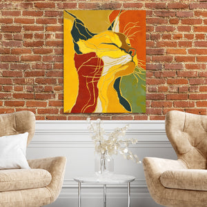 Feline String Line — Feline String Line Two Chairs and Brick Wall 319