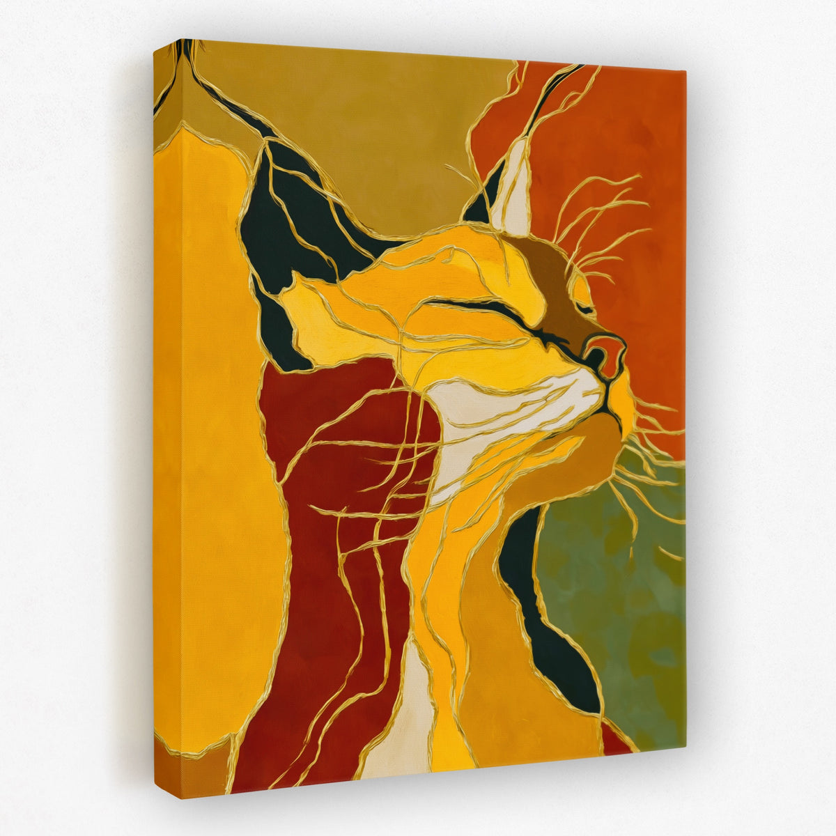 Feline String Line — Feline String Line Portrait   Side View   Mirror 271