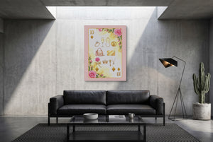 Fem Lux 10 of Diamonds Card — fem lux 10 of diamonds card modern minimalist living room 1port flush print