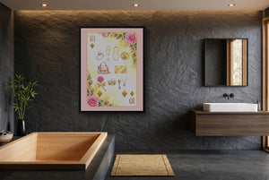Fem Lux 10 of Diamonds Card — fem lux 10 of diamonds card small bathroom interior 1port framed black
