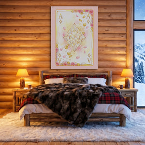 Fem Lux Ace of Diamonds Card — fem lux ace of diamonds card sq cozy cabin 1port flush print