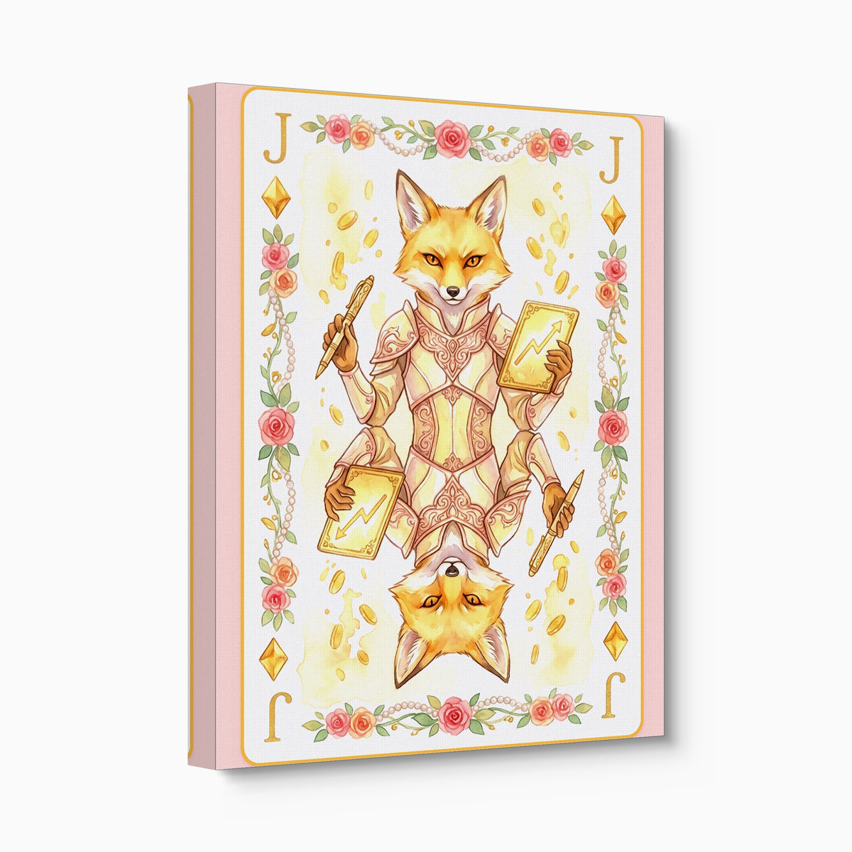 Fem Lux Jack of Diamonds Card — fem lux jack of diamonds card angled flush print