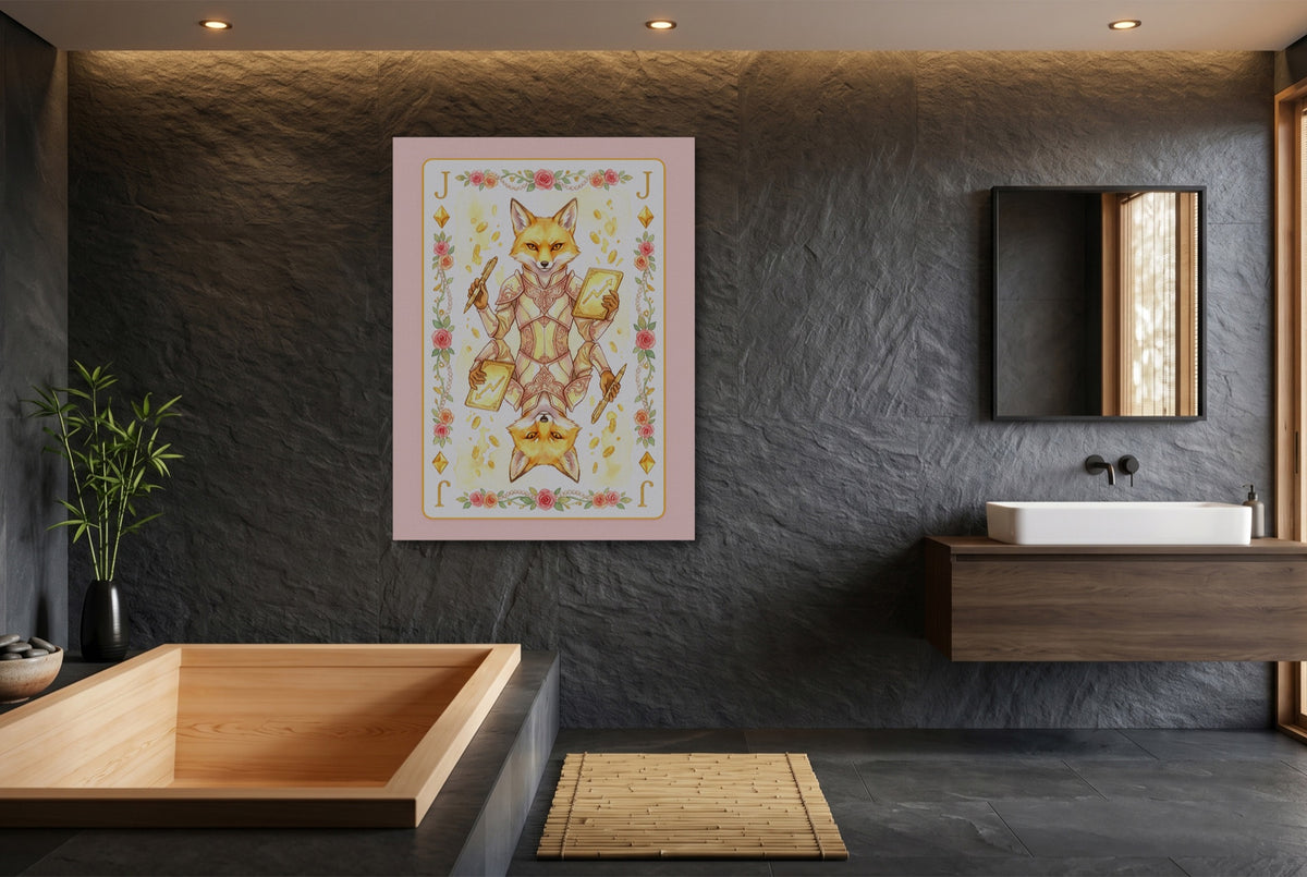 Fem Lux Jack of Diamonds Card — fem lux jack of diamonds card small bathroom interior 1port flush print