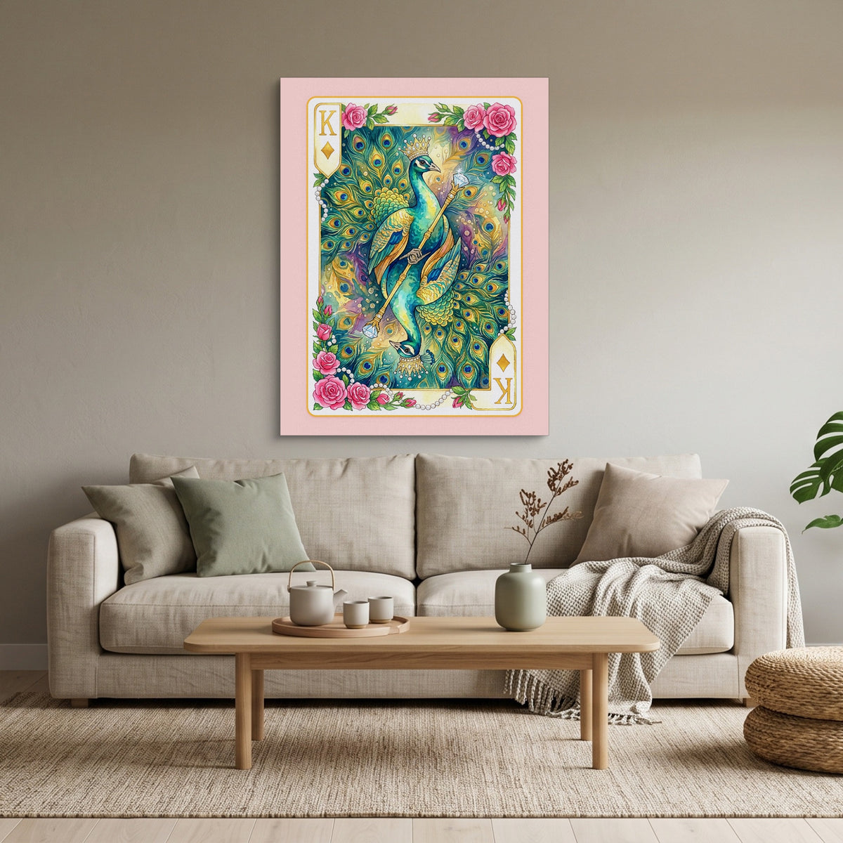 Fem Lux King of Diamonds Card — fem lux king of diamonds card sq calm vibes 1port flush print