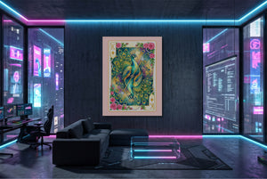 Fem Lux King of Diamonds Card — fem lux king of diamonds card modern living room interior 1port flush print