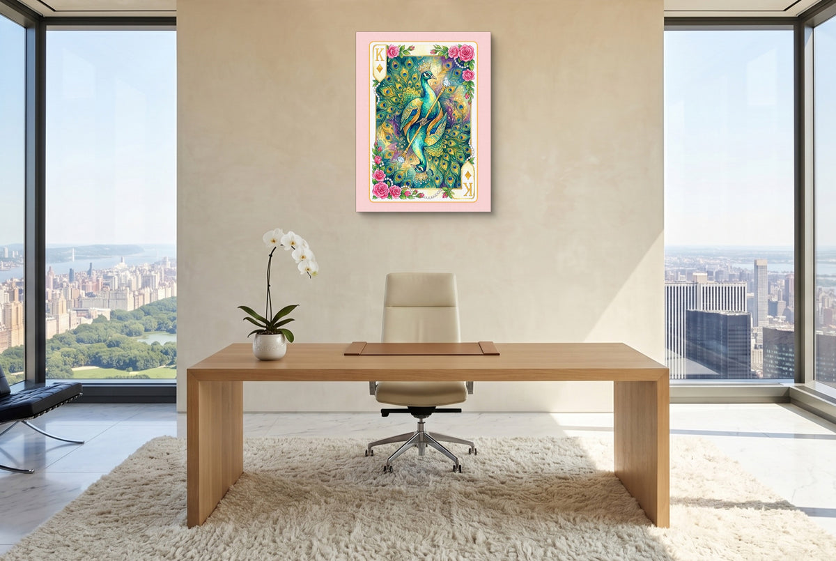 Fem Lux King of Diamonds Card — fem lux king of diamonds card office with city view 5 1port flush print