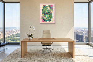 Fem Lux King of Diamonds Card — fem lux king of diamonds card office with city view 5 1port flush print