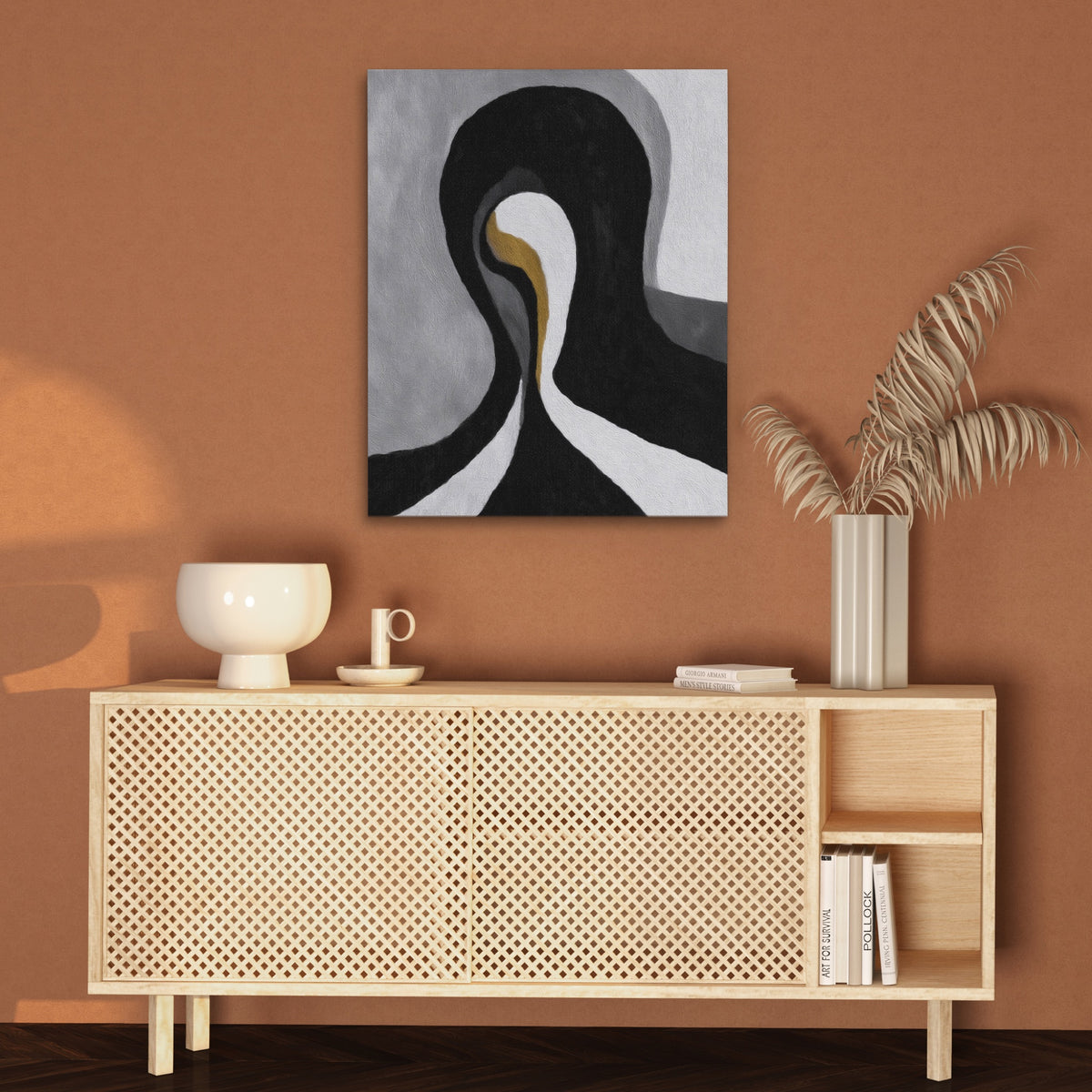 Feminine Curves Abstraction — Feminine Curves Abstraction Brown Wall 53