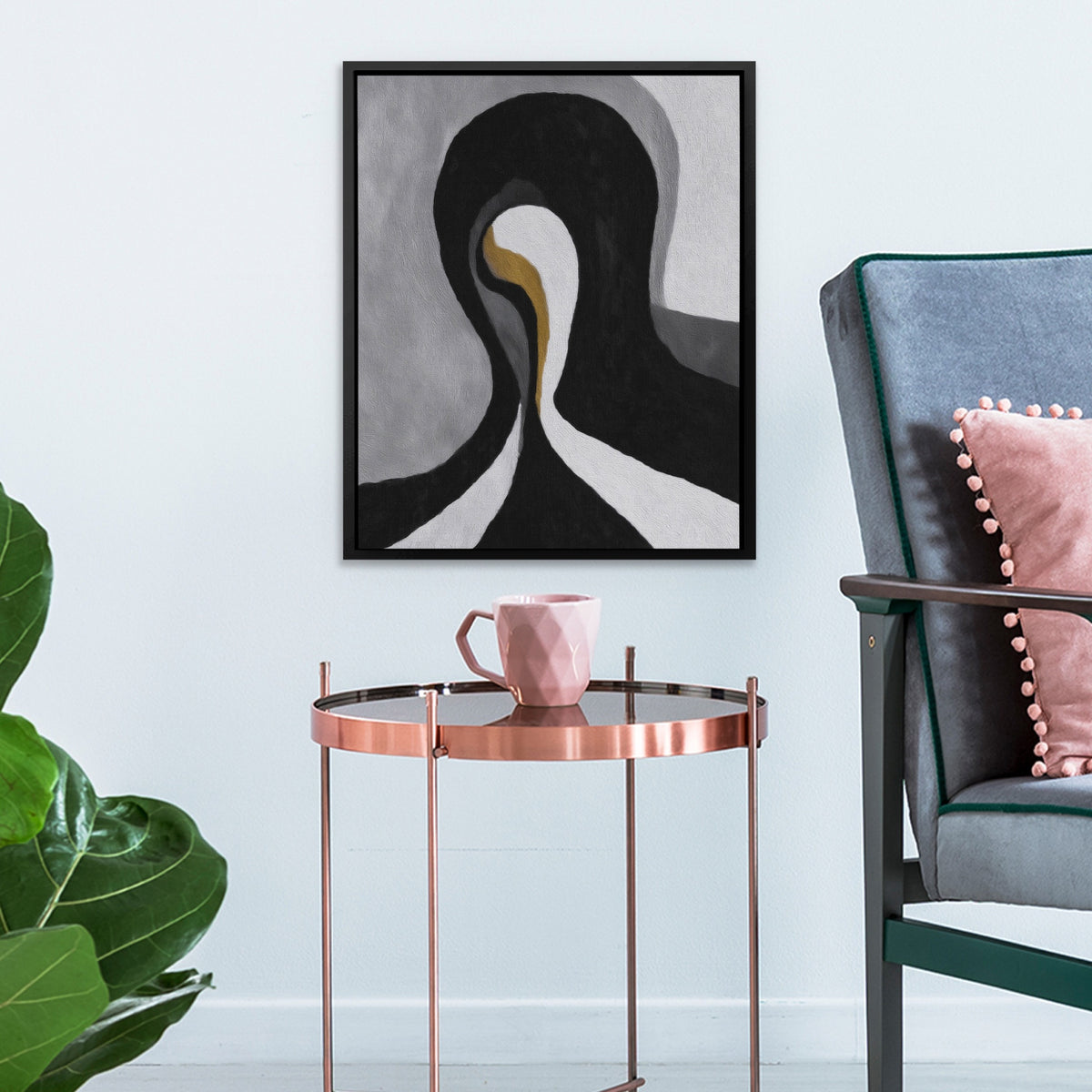 Feminine Curves Abstraction — Feminine Curves Abstraction Pink Cup 221