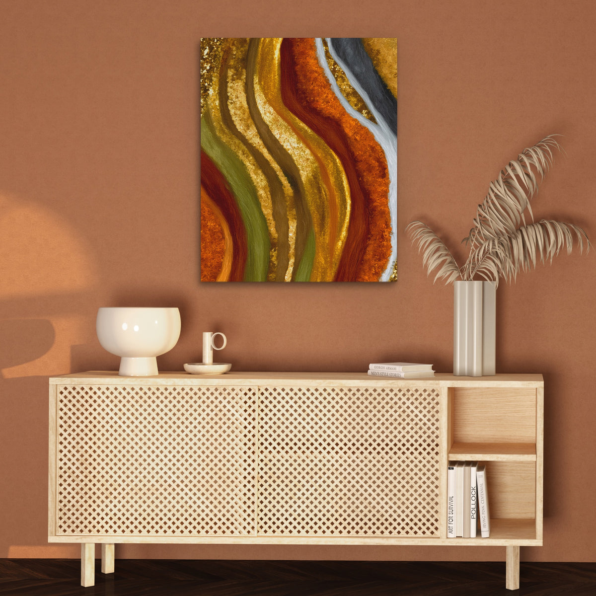 Feminine Curves Gold — Feminine Curves Gold Brown Wall 54