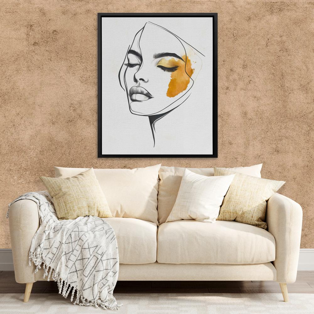 Feminine Face Line Art - Luxury Wall Art