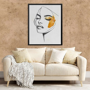 Feminine Face Line Art - Luxury Wall Art