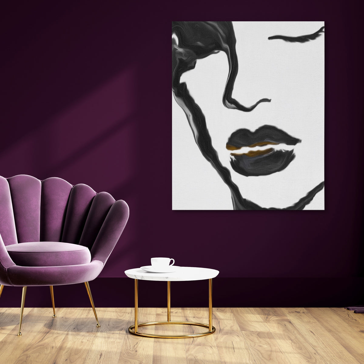 Feminine Silhouette Graphic — Feminine Silhouette Graphic purple room 106