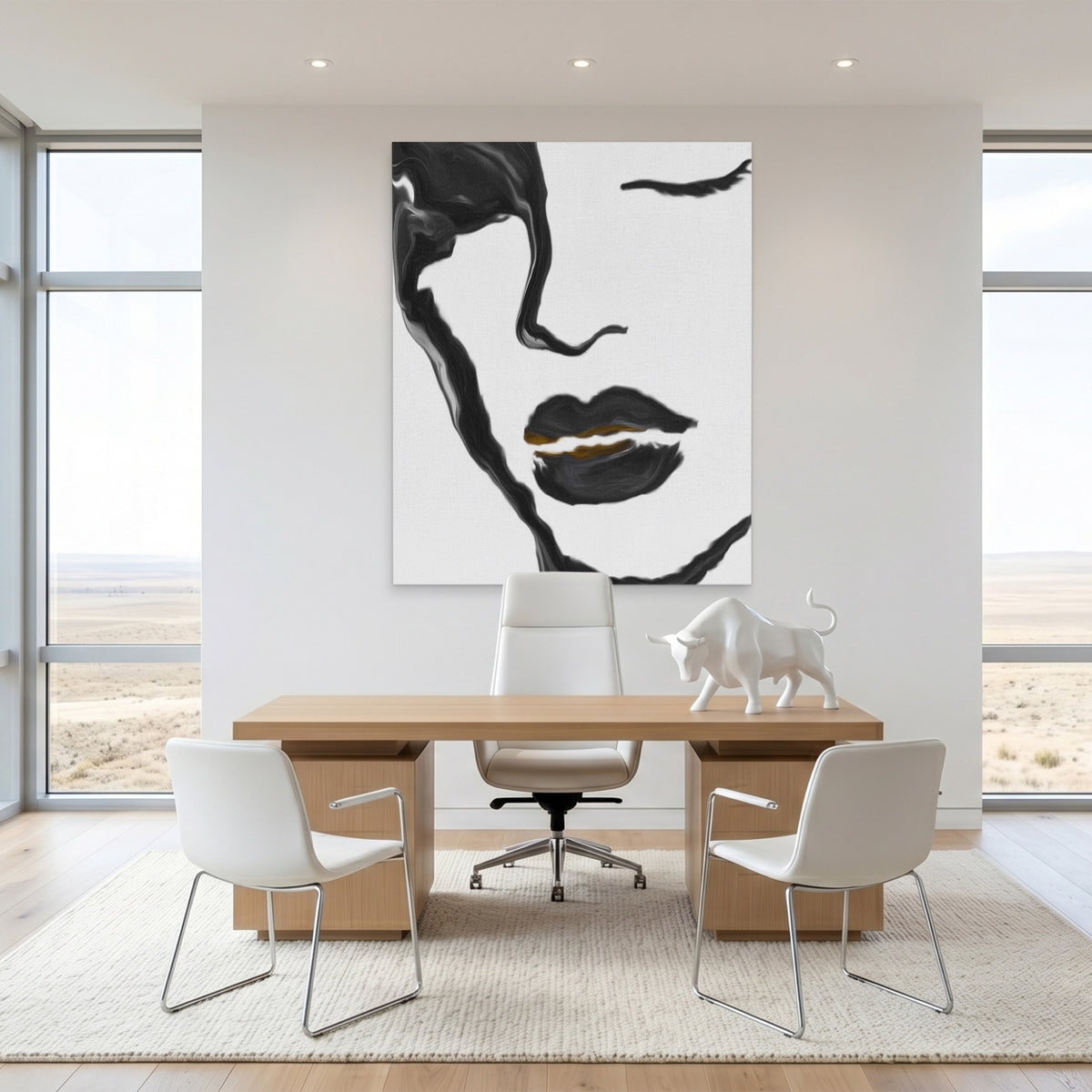 Feminine Silhouette Graphic — Feminine Silhouette Graphic White Bull Room Port 58