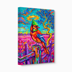 Fencepost Jay — fencepost jay angled flush print
