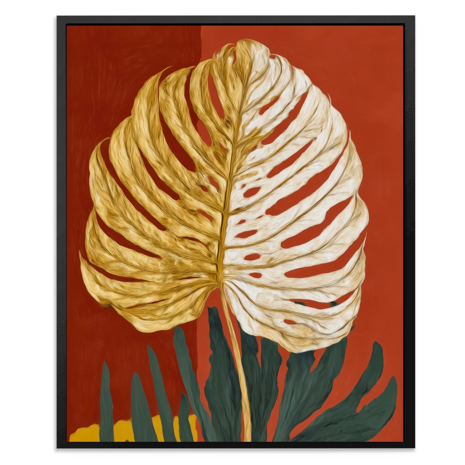 Fern Fossil Impression canvas wall art