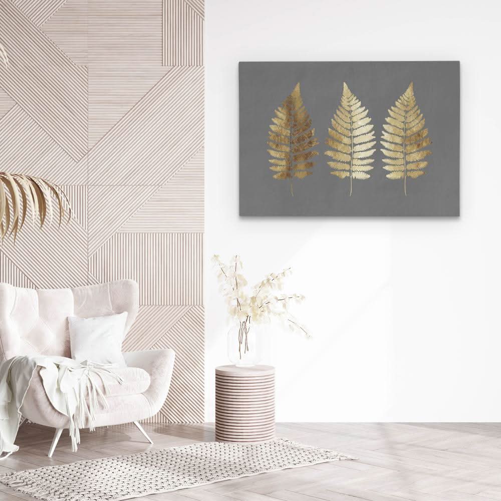 Fern Leaves - Fern Wall Art in Black Frame