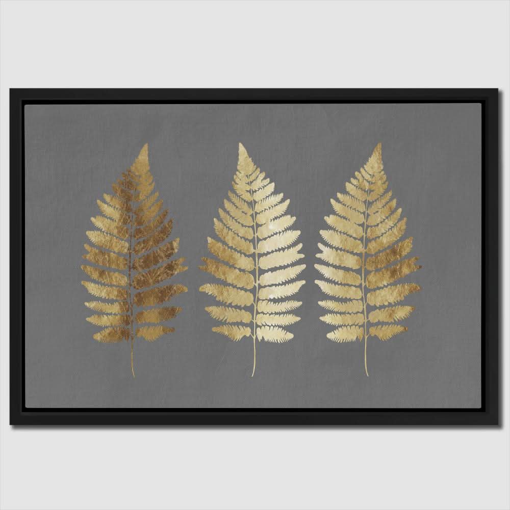 Fern Leaves - Gold Wall Art