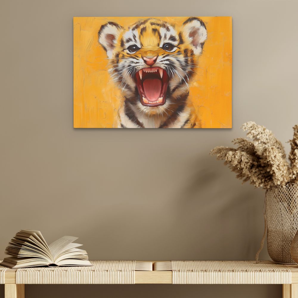 Ferocious Tiger Cub - Luxury Wall Art