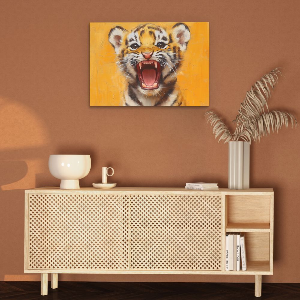 Ferocious Tiger Cub - Luxury Wall Art