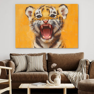 Ferocious Tiger Cub - Luxury Wall Art